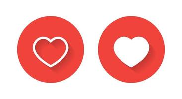 Love, heart, like icon sign symbol isolated on circle background vector