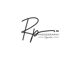 Letter RP Signature Logo Template Vector