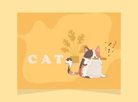 Cute cat illustration set vector