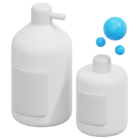 shampoo 3d render icon illustration png