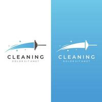 Cleaning Logo template design.Cleaning protection,house cleaner with washing spray and cleaning tools. vector