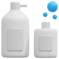 shampoo 3d render icon illustration png