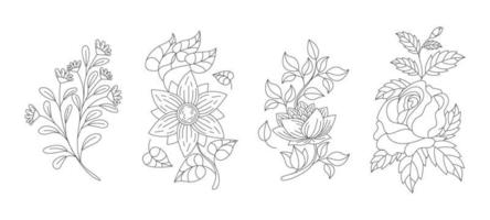 Floral Handdrawn Element vector