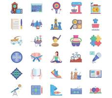 Hobby and free time icon set vector