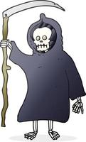 figura de muerte espeluznante de dibujos animados vector