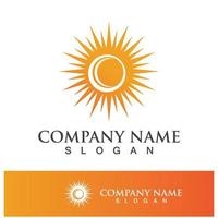 Creative sun concept logo illustration vector