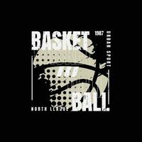 Basketball illustration typography. perfect for t shirt design vector