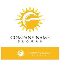 Creative sun concept logo illustration vector