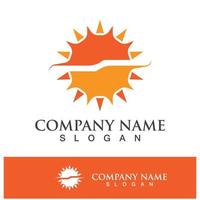 Creative sun concept logo illustration vector