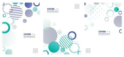 Covers templates set with bauhaus. memphis and hipster style graphic geometric elements. Applicable for placards. brochures. posters. covers and banners. Vector illustrations