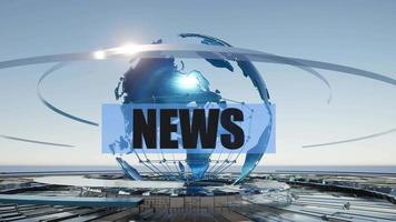 3D World News Background Loop video