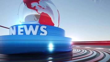 3D World News Background Loop video