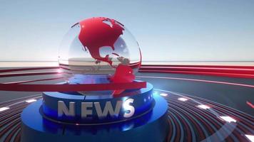 3D World News Background Loop video