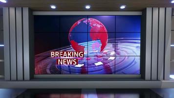 3D Virtual News Studio Background Loop video