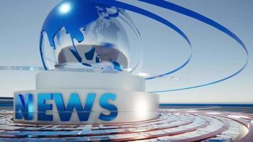 3D World News Background Loop video