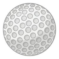 Golf ball icon, cartoon style vector