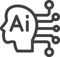 Artificial Consciousness Vector Icon Design