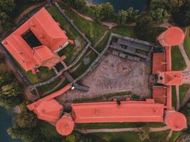 Trakai Island Castle by drone in Lithuania photo