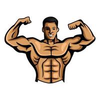 Male Body Builder vector