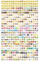 Big set of emoticon all icons. Cartoon emoji set. Vector emoticon set