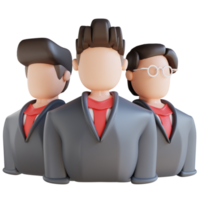 3D illustration business team png