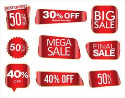 Super sale golden retro badges and labels collection vector