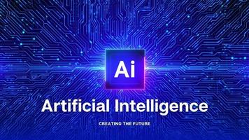 Blue Corporate Artificial Intelligence Background Video