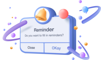 3D reminder in calendar. notifications page with floating elements. Alert for business planning ,events, reminder and timetable in background. 3d vector bell render on calendar png