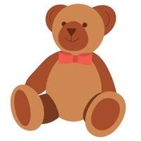 Toy brown bear. Children s joy and happiness. Vector. vector