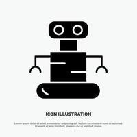 Exoskeleton Robot Space solid Glyph Icon vector