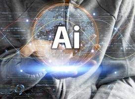 The concept of developing an artificial intelligence system that can interact with humans and be used in the industry 5.0 system. photo