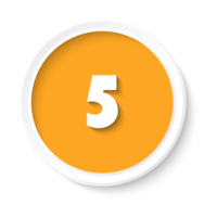 Bullet with number 5 png