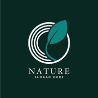 nature leaf green logo icon, Natural product logo design vector template