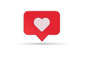 Vector heart shape or favorite social media notification icon in vectors