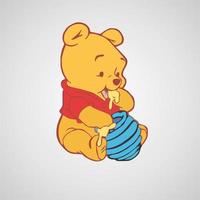 Winnie the pooh cutteness vector