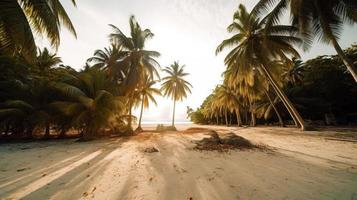 Tropical Paradise or Coconut Palm Beach or White Sand Lagoon photo