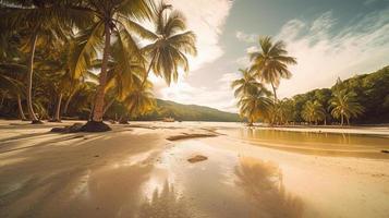 Tropical Paradise or Coconut Palm Beach or White Sand Lagoon photo