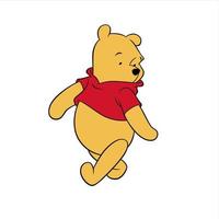 cute winnie the pooh cartoon vector