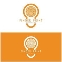 simple flat fingerprint logo,for security,identification,badge,emblem,business card,digital,vector photo