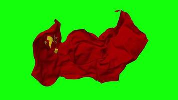 Soviet Union Flag Seamless Looping Flying in Wind, Looped Bump Texture Cloth Waving Slow Motion, Chroma Key, Luma Matte Selection of Flag, 3D Rendering video