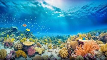 Coral reef background. Illustration photo