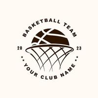 Basketball logo design template simple style design vector