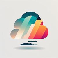 illustration of a cloud logo photo