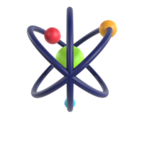 atom 3d illustration rendering png