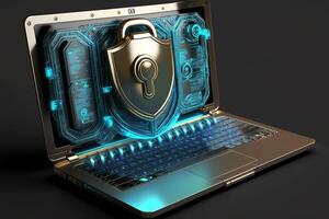 The concepts of security and data privacy, the lock symbol and Internet security, protection of personal data. DDP. photo