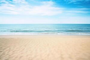 Beautiful empty tropical beach and sea landscape background. photo