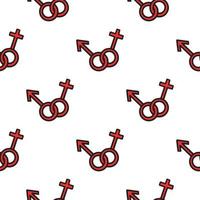 seamless pattern of Female and male gender symbols vector