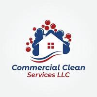 Commercial Clean Service LLC logo design vector