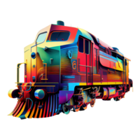 moderno tren en naturaleza . ai generado png