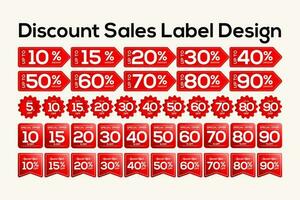 Discount Sales Label Design vector